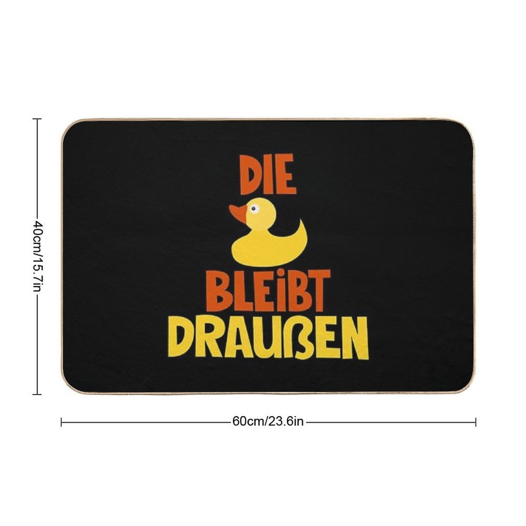 The Duck Stays Outside - Loriot - TV Kult  Versatile Bath Mat