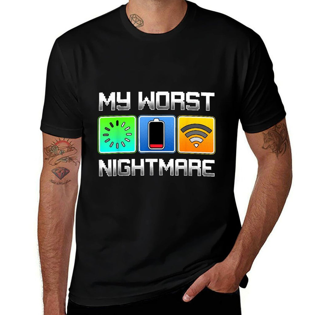 Gamer Gaming Men Boys Funny My Worst Nightmare  Quick-drying T-Shirt