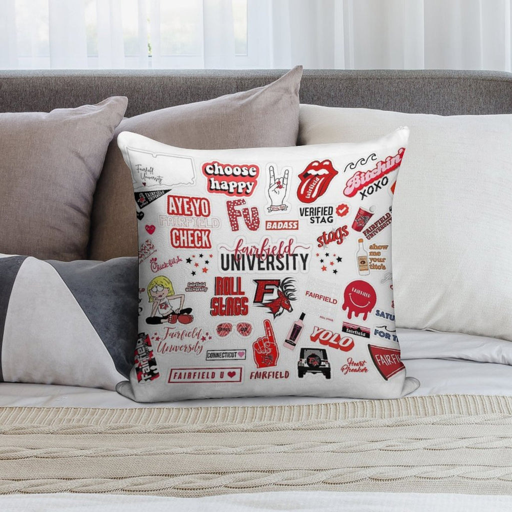 Fairfield University Soft Decorative Cover Throw Pillow