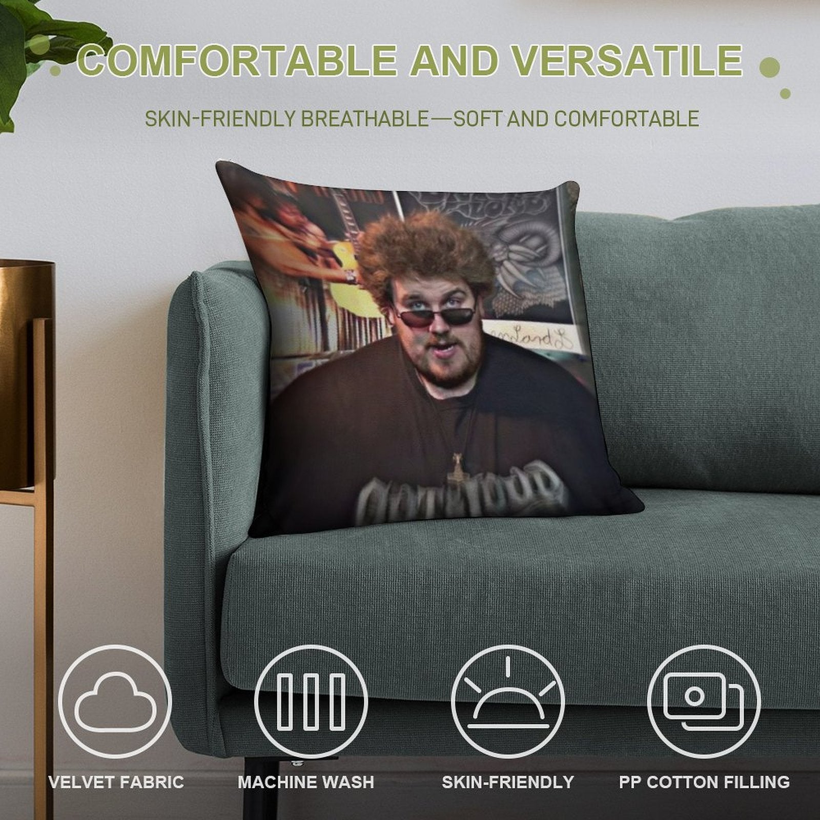 Drachenlord Rainer Winkler Soft Shrink-Resistant Throw Pillow