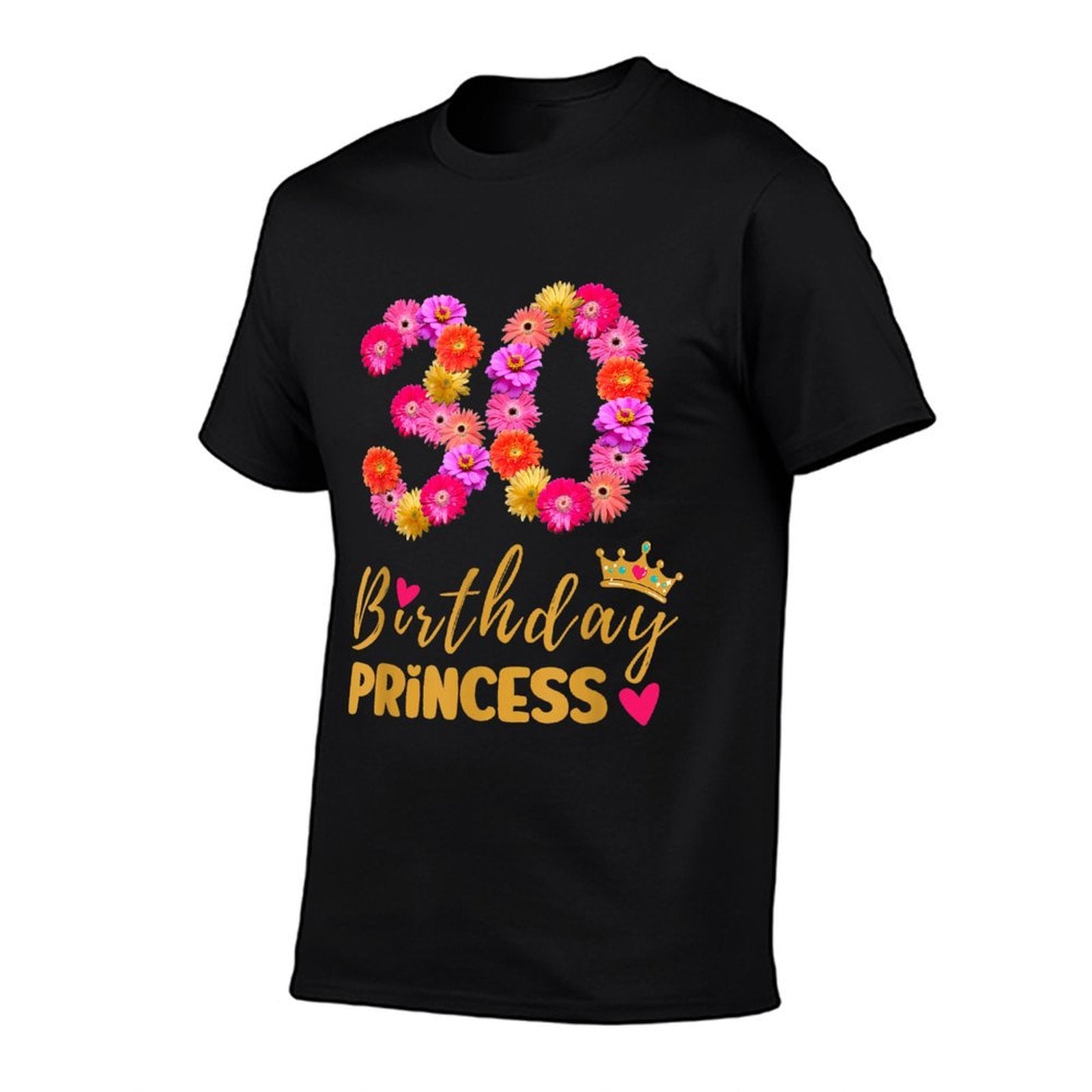 30 Year Old Birthday Princess Flower Its My 30th Birthday  Rolled Sleeves T-Shirt