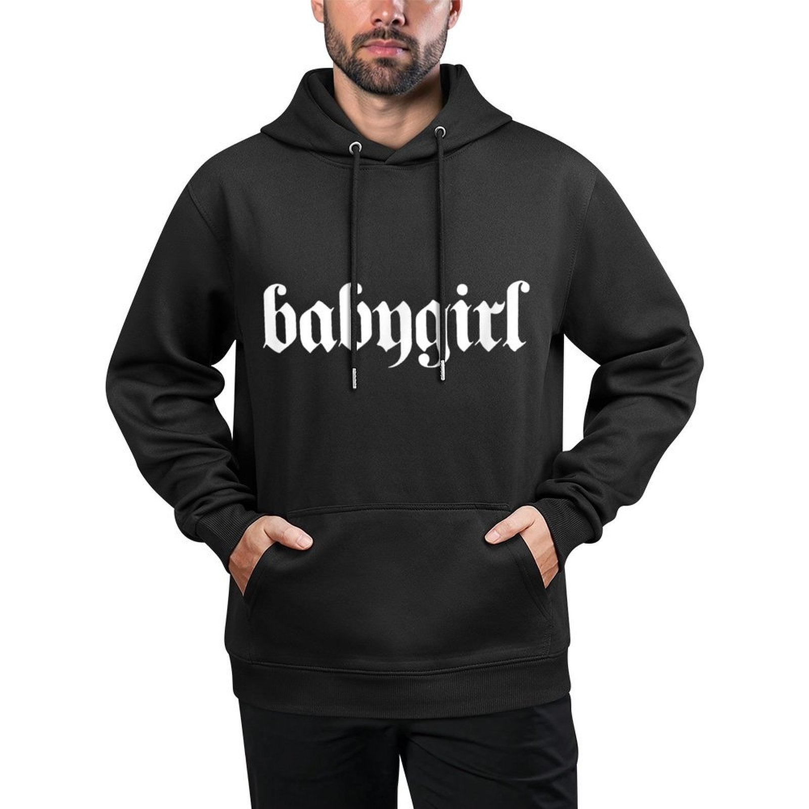 Babygirl Aesthetic Lettering - Aesthetic Soft Grunge Gothic Adjustable Hood Hoodie