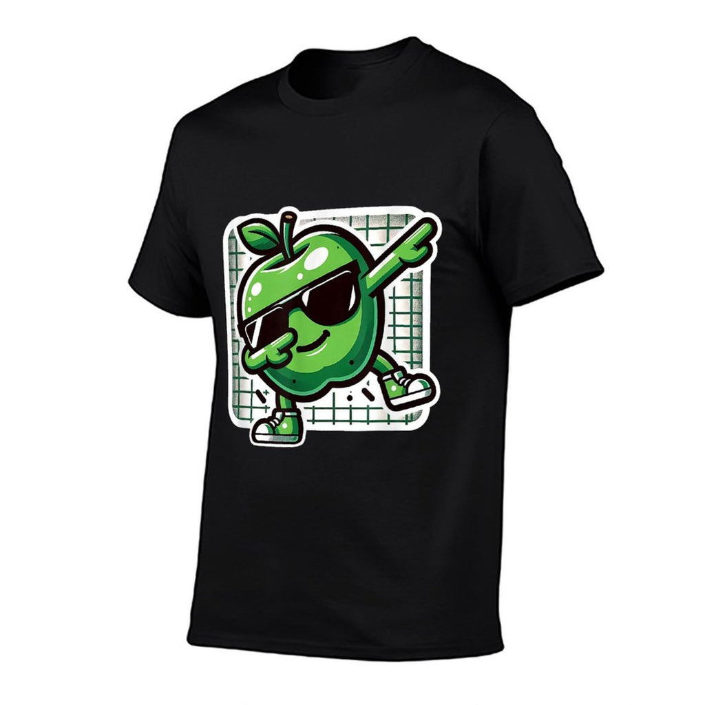 Funny Dab Apple Dancing Dabbing Fruit Meme  Graphic-printed T-Shirt