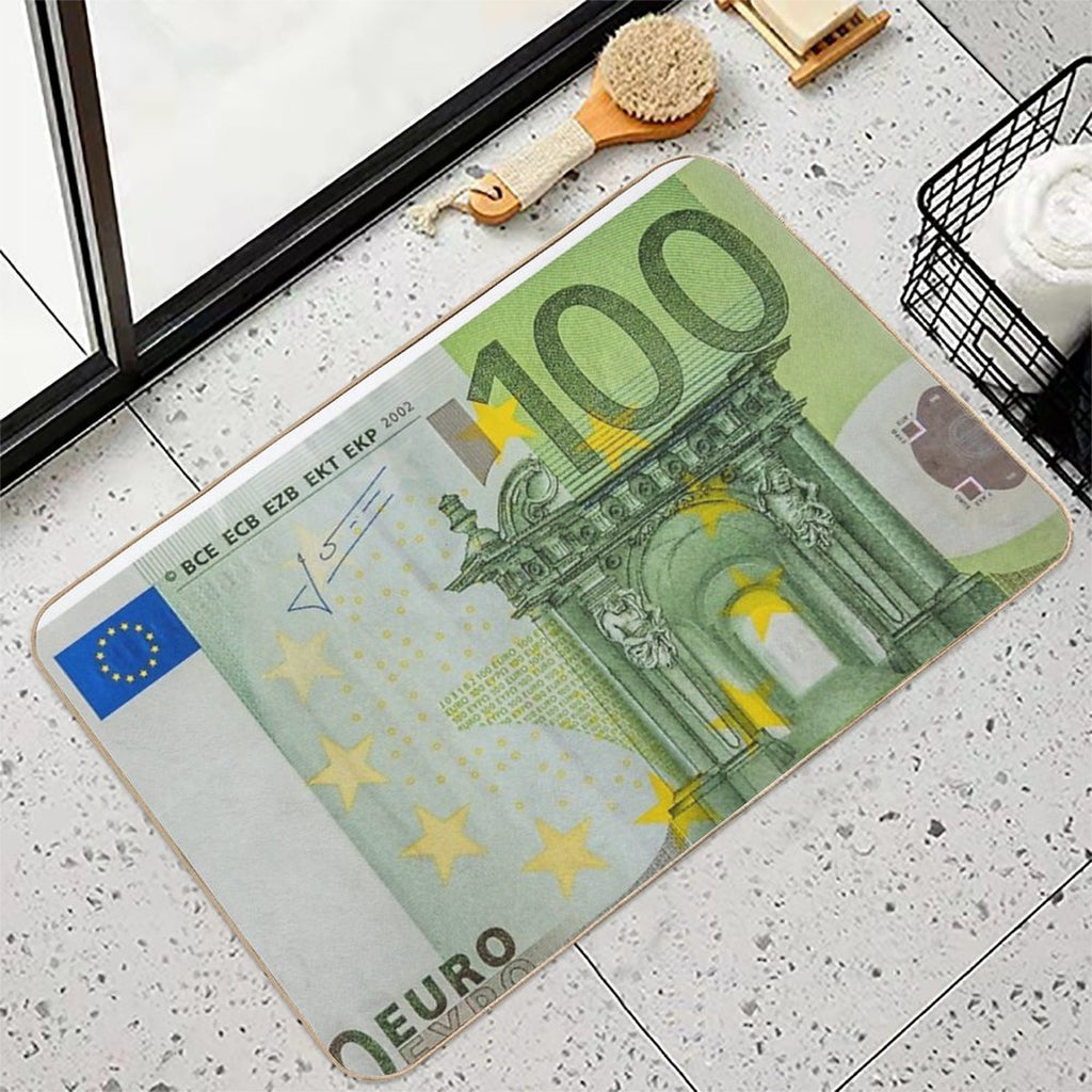 100 Euro Note for Good Luck Durable Bath Mat