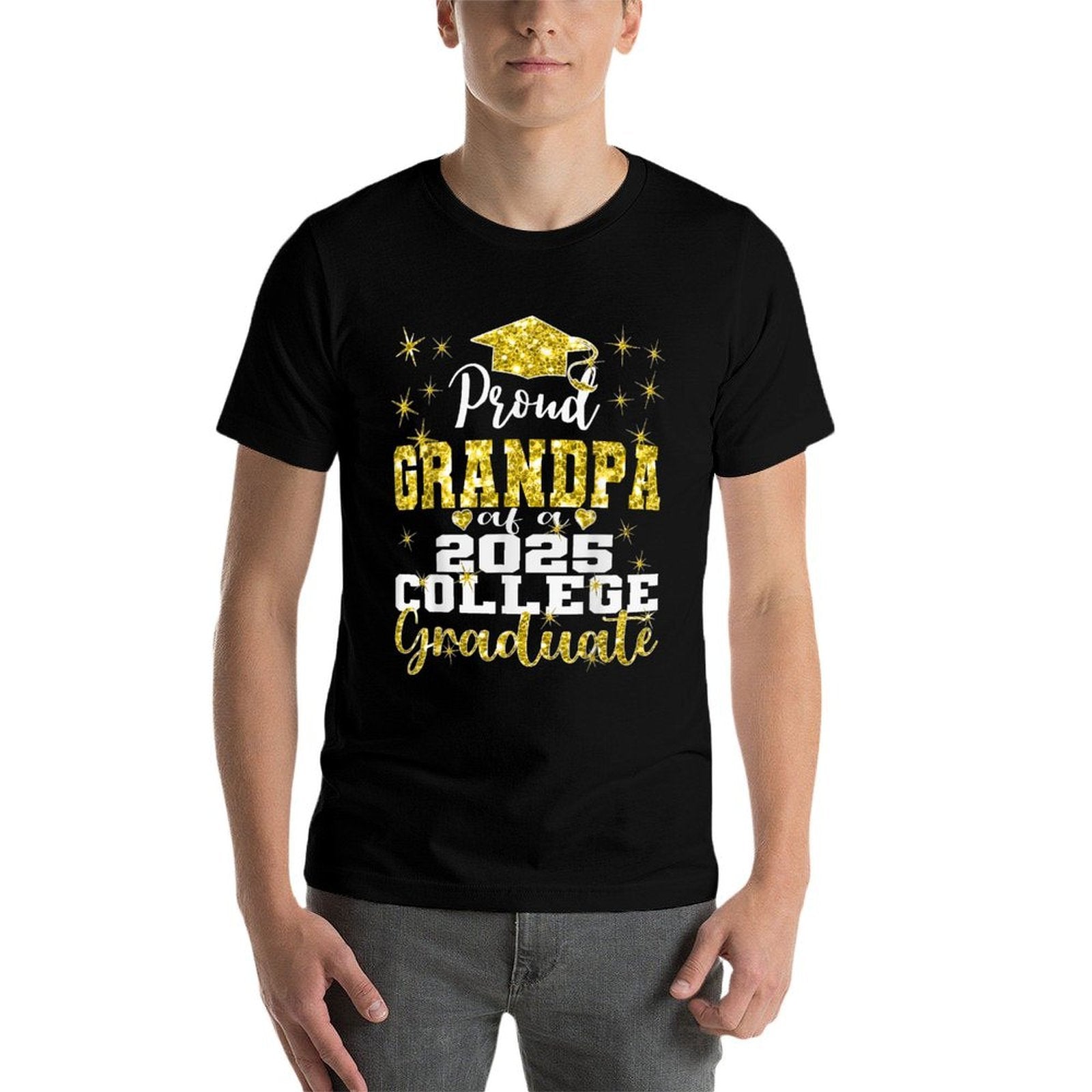 Proud Grandpa of 2025 College Graduate Family 25 Graduation  Vintage-inspired T-Shirt