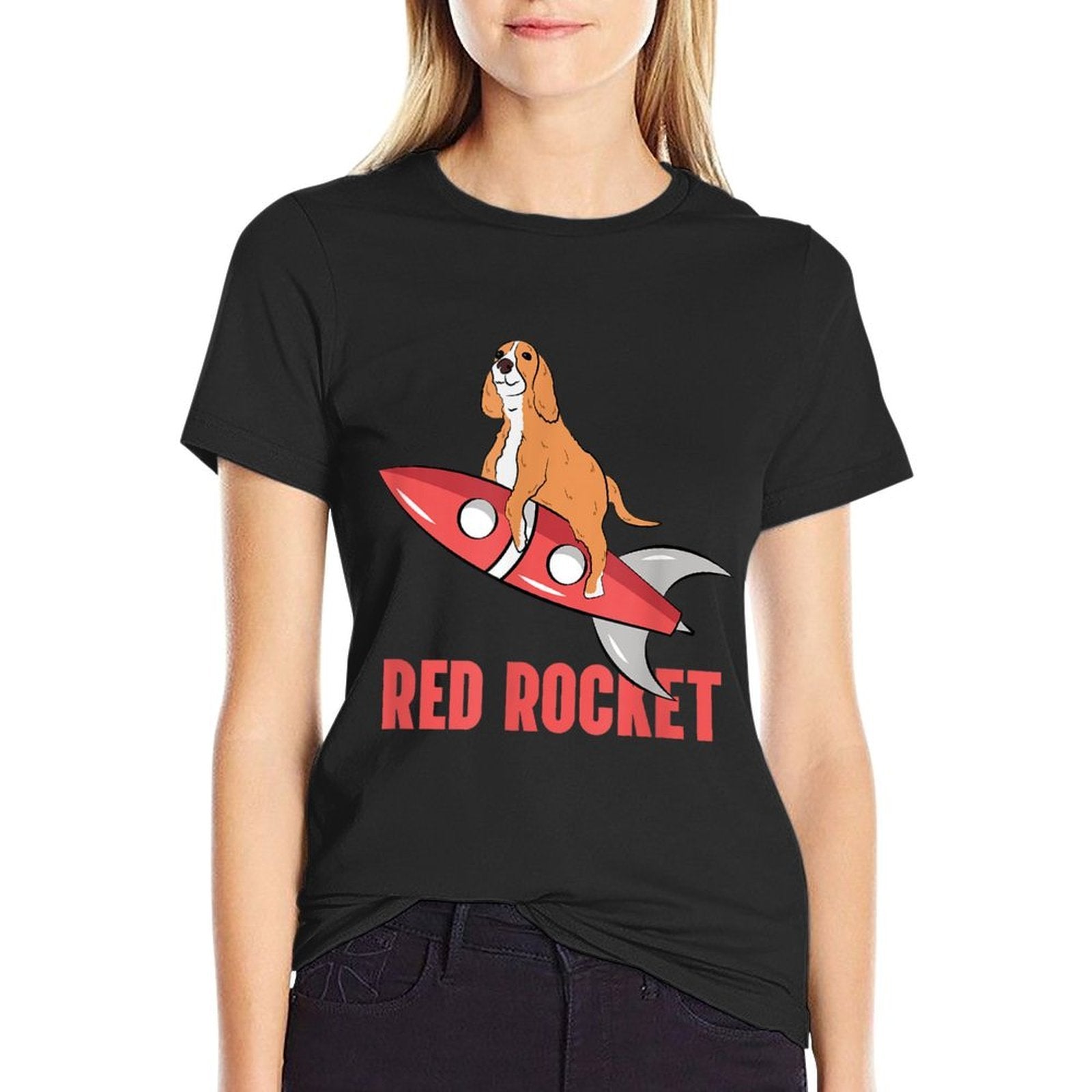 Red Rocket Dog Funny Dank Meme Memes for Men Women  Vintage-inspired T-Shirt