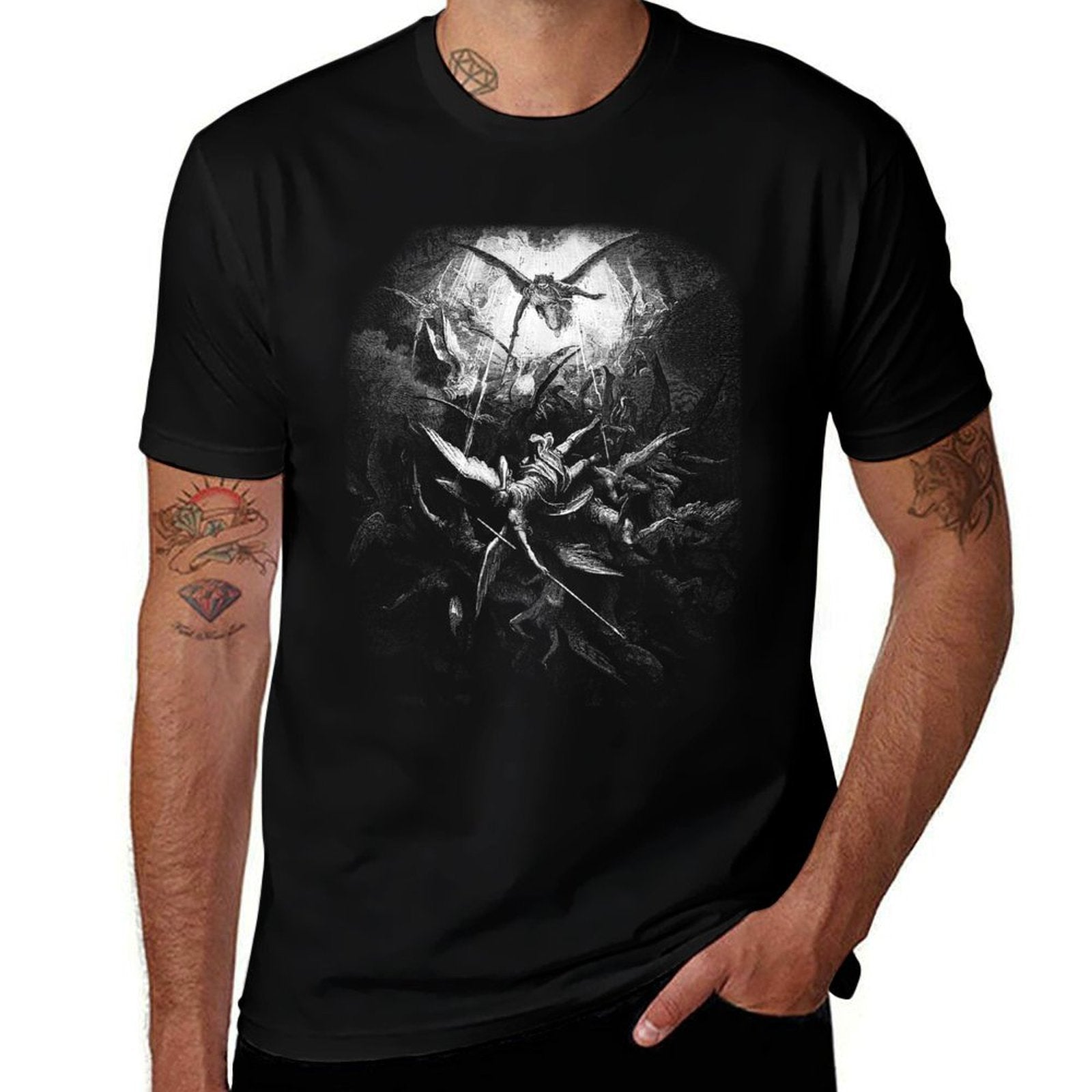 Gustave Dore - Michael Drives All Fallen Angels 1866  Odor-resistant T-Shirt