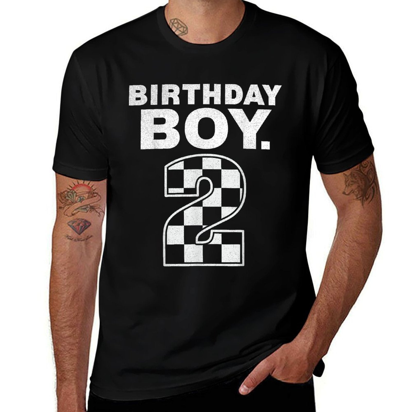 Two Fast 2 Curious Birthday Boy 2 Year Old Kids Racing Team  Stretchy T-Shirt