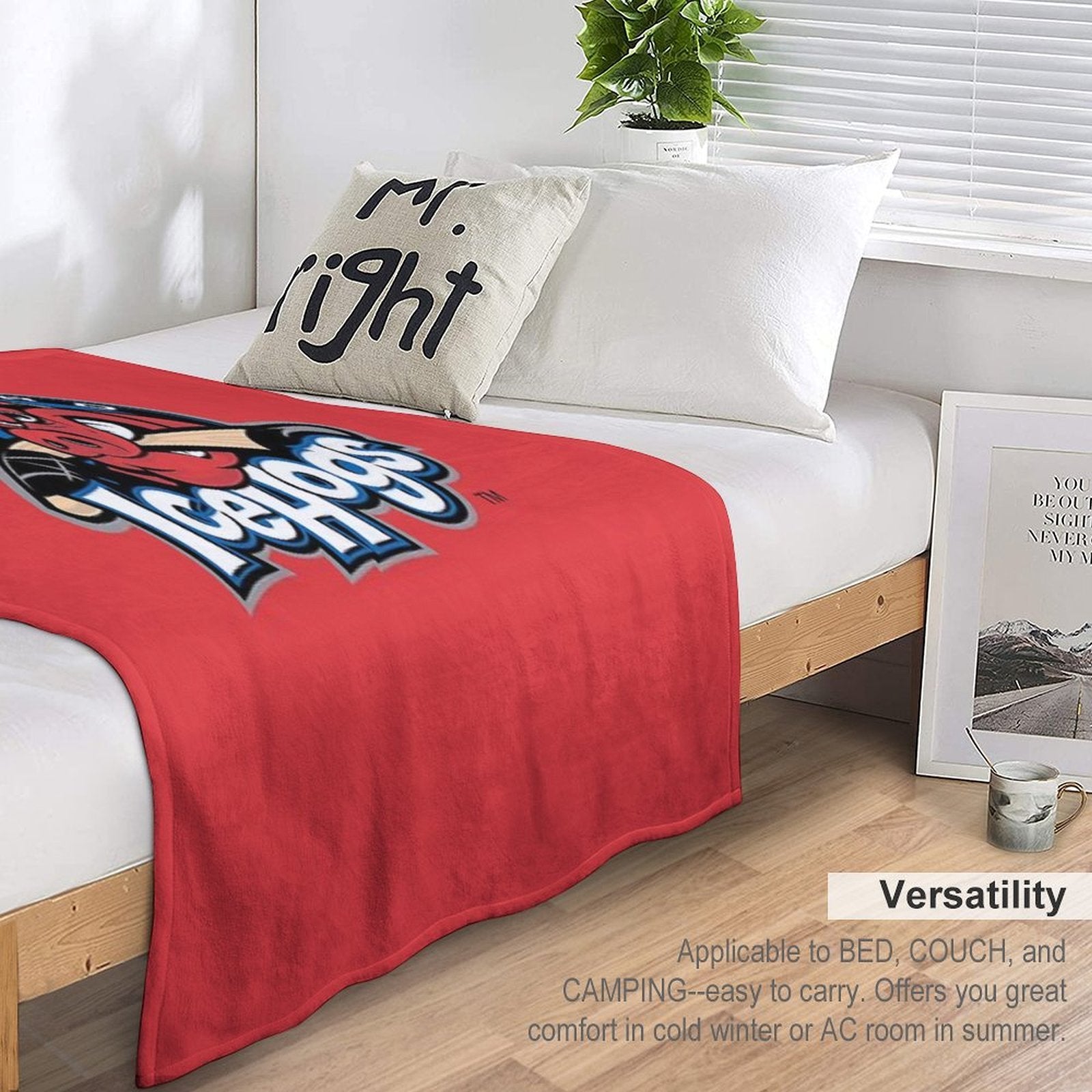 Rockford IceHogs Machine-washable Throw Blanket