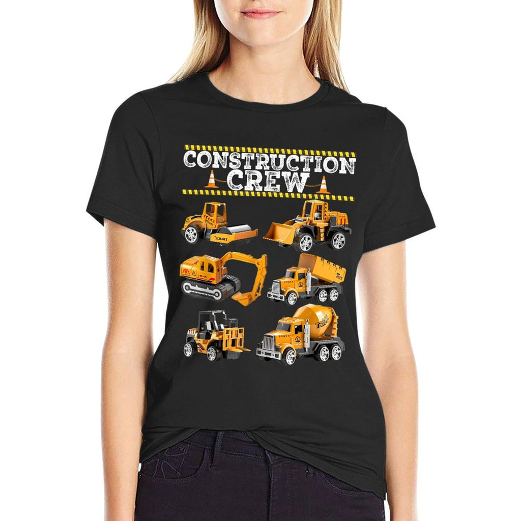 Construction Crew Worker Excavator Matching Birthday Boy  Relaxed-fit T-Shirt