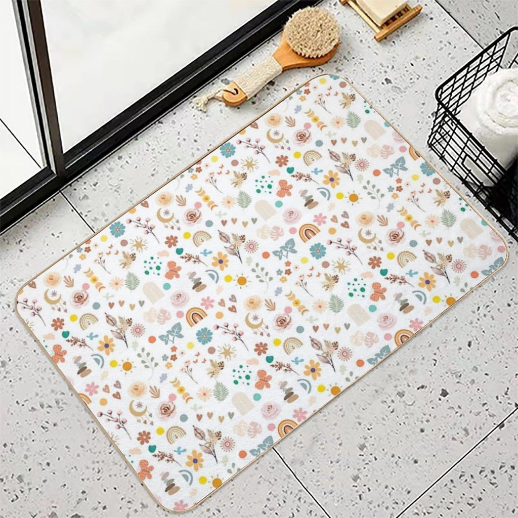 Boho Seamless Pattern Durable Bath Mat