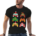 Christmas Santa Elf Gaming Controllers Gamer Xmas Boys Kids  Summer-ready Fabric T-Shirt