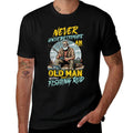 Never Underestimate An Old Man With Fishing Rod, Fish Lover  Moisture-wicking T-Shirt