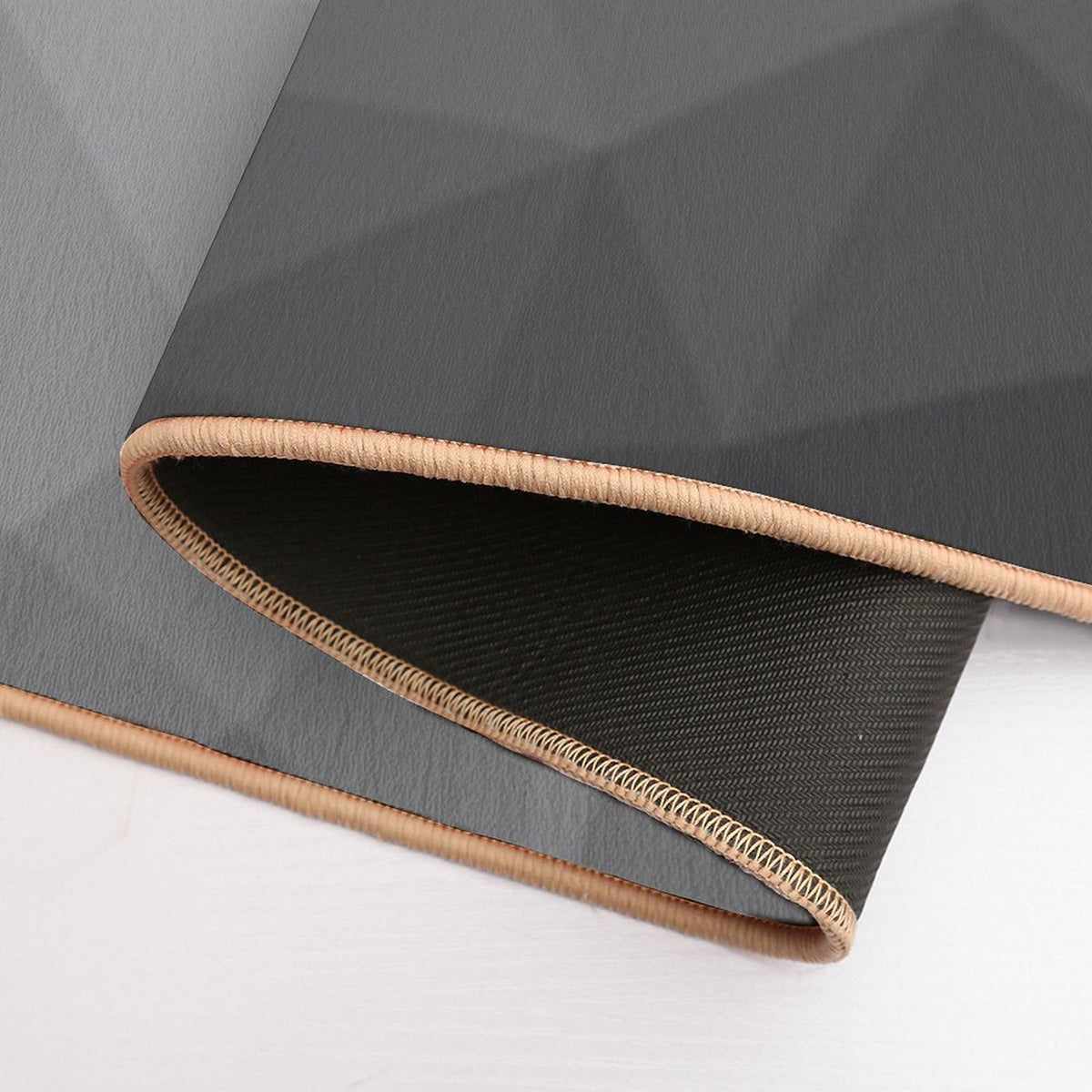 Gray Gradient Geometric Mesh Pattern Grey Elegant Design  Multi-Purpose Bath Mat