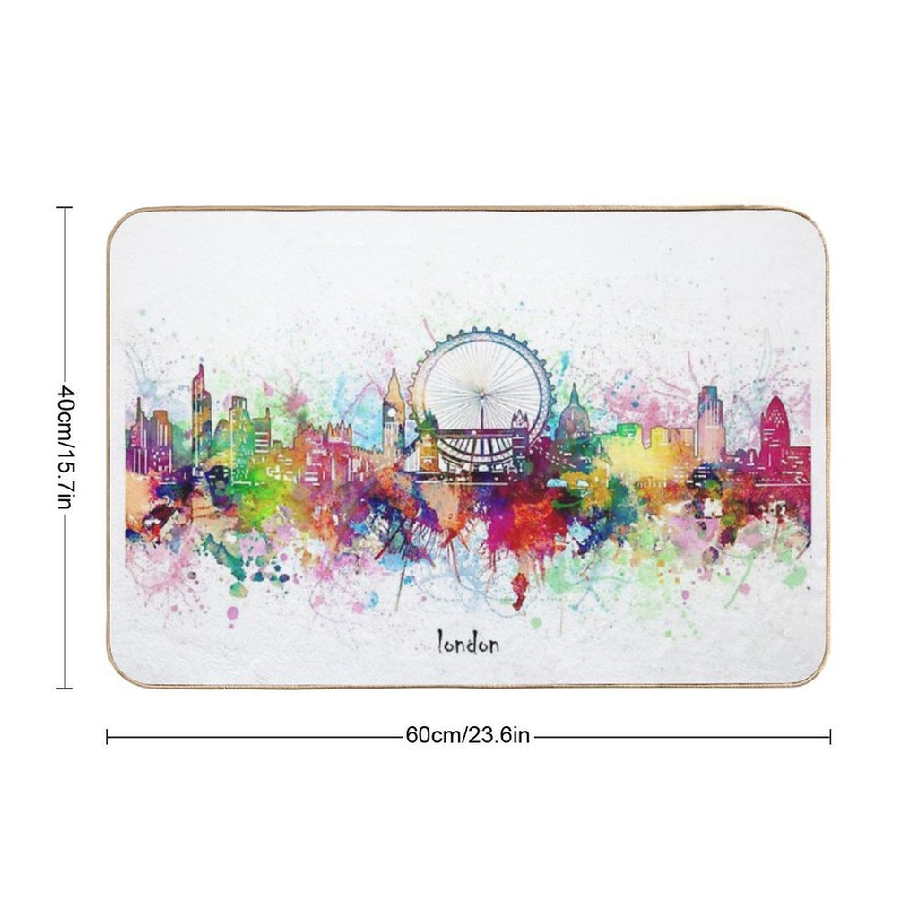 London Skyline  Anti-Trip Bath Mat