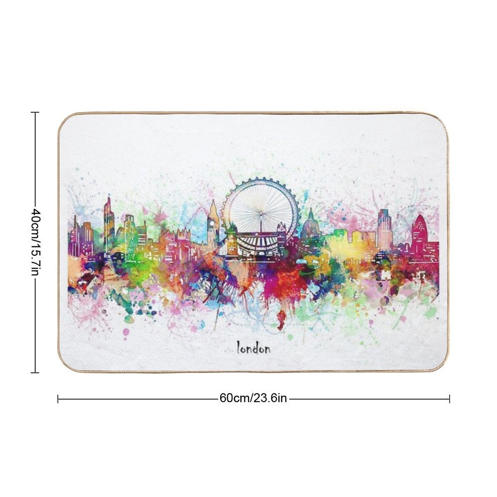 London Skyline  Anti-Trip Bath Mat