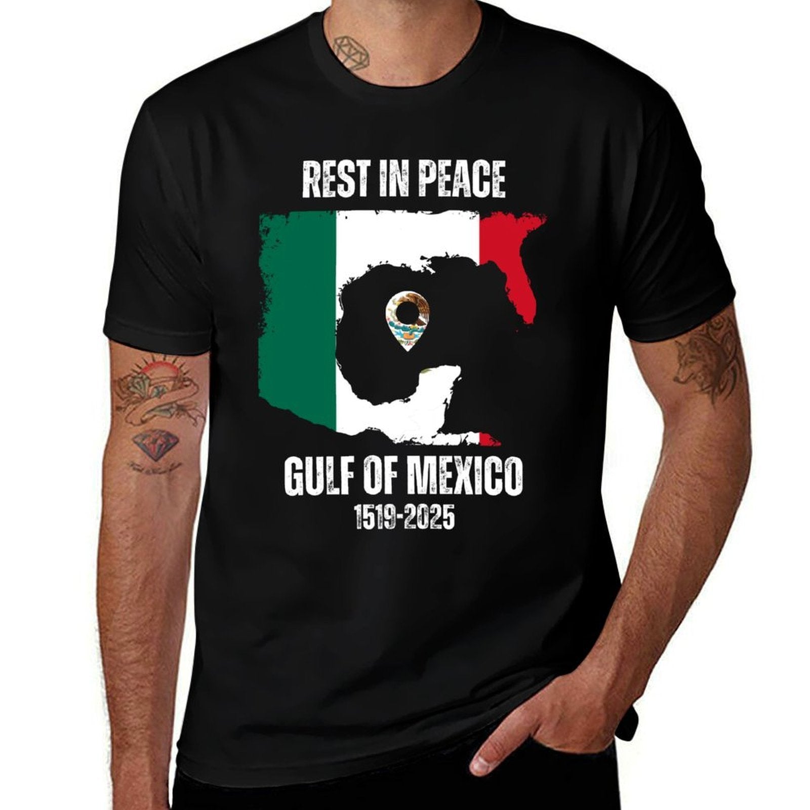 Trump America RIP Gulf of Mexico President Trump Gulf of USA  Durable T-Shirt