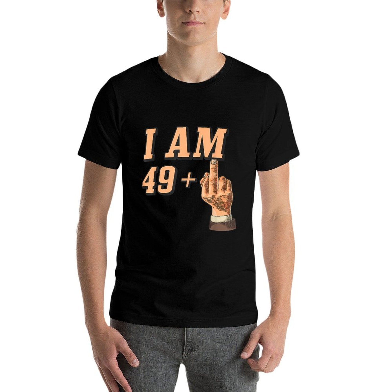 I Am 50 (funny 50th Birthday Present Shirt)  Heathered Texture T-Shirt