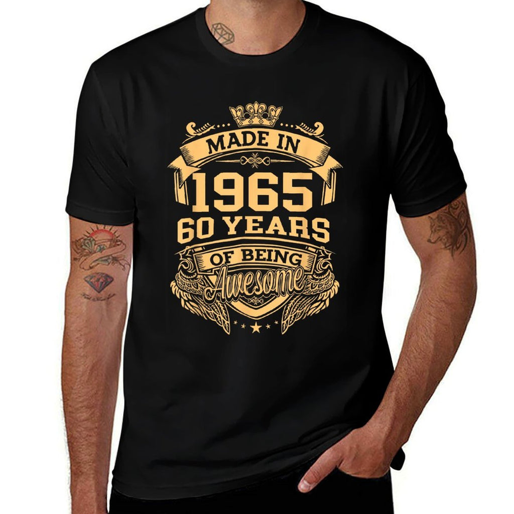 Made In 1965 60 Years Of Being Awesome Vintage 60th Birthday  Affordable Price T-Shirt