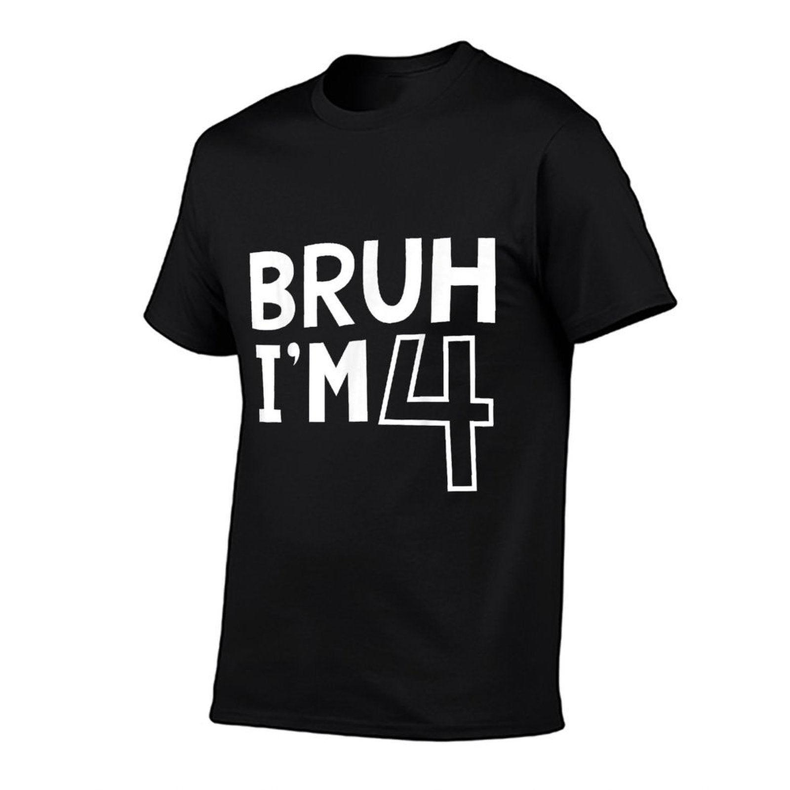 Bruh I'm 4 4th Birthday Boy 4 Years Old Birthday  Polyester Blend T-Shirt