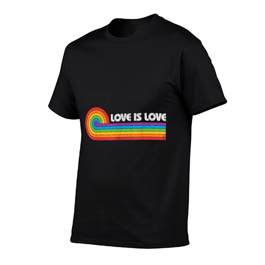 LGBTQ Love Is Love Gay Pride LGBT Ally Rainbow Vintage  Moisture-wicking T-Shirt