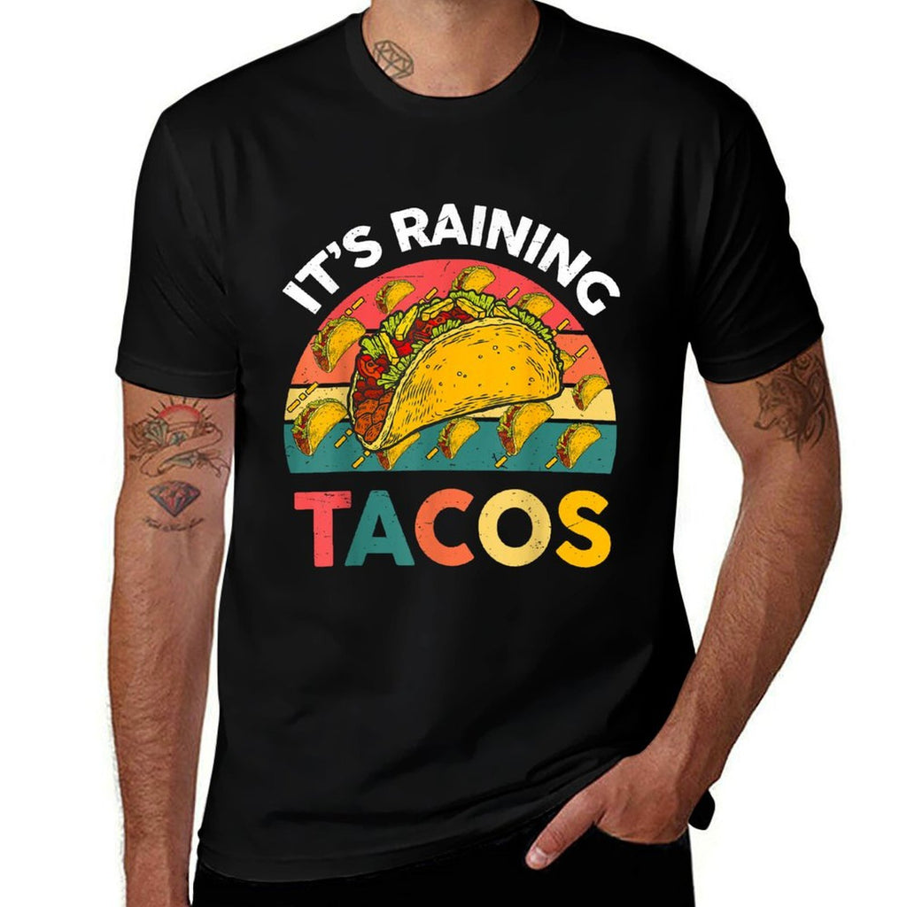 Its Raining Taco Kids Youth Toddler Funny Mexican Food  Oversized Silhouette T-Shirt