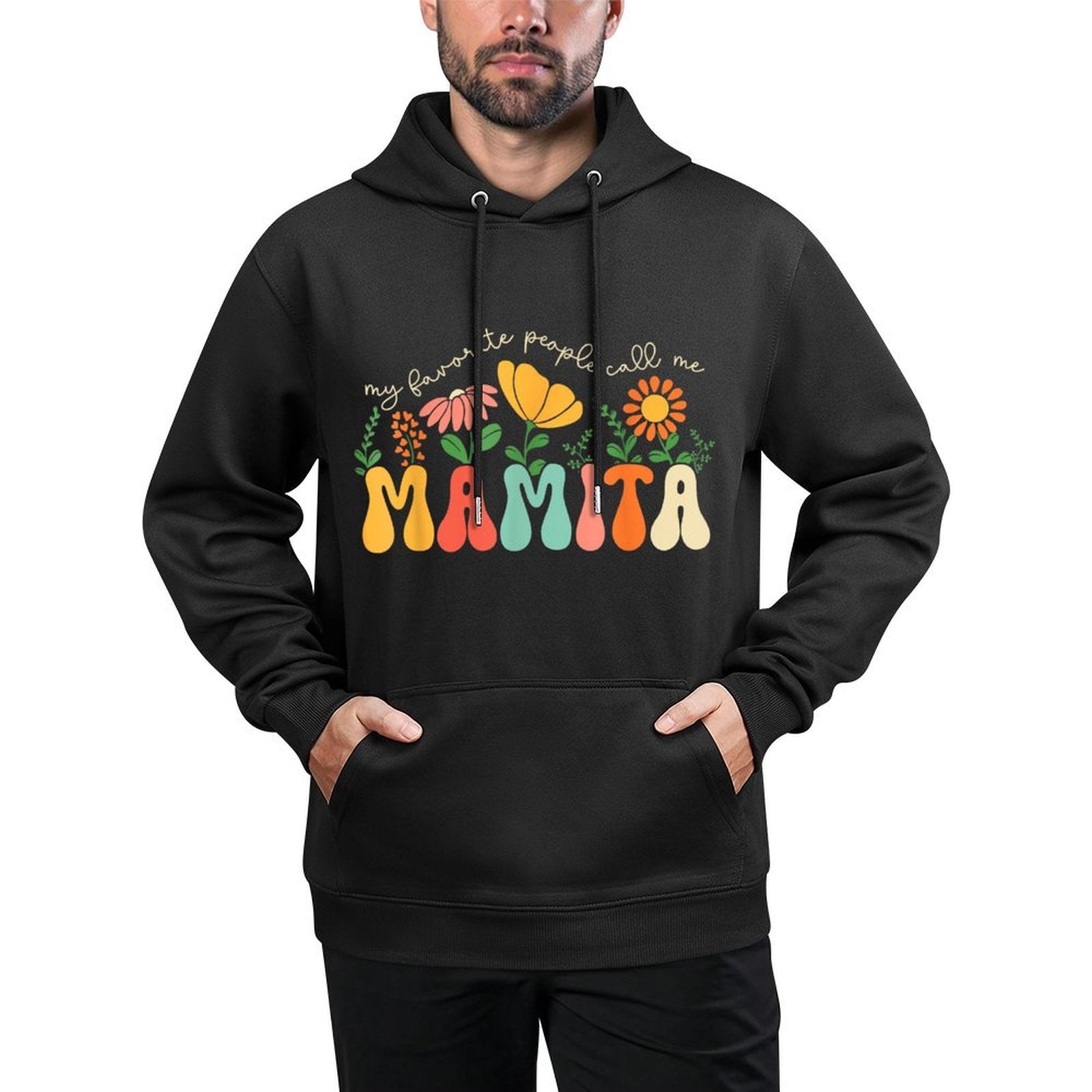 My Favorite People Call Me Mamita Mothers Day Floral Mom Customizable Surface Hoodie