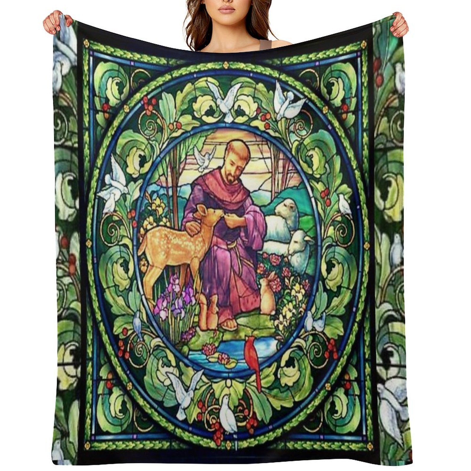 Saint Francis of Assisi, Francis of Assisi, Friar,  San Francesco Durable Throw Blanket