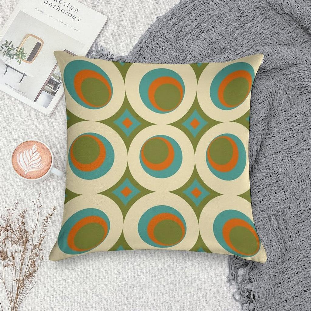 Mid-Century Modern Funk 2 Soft High-Density Material Throw Pillow