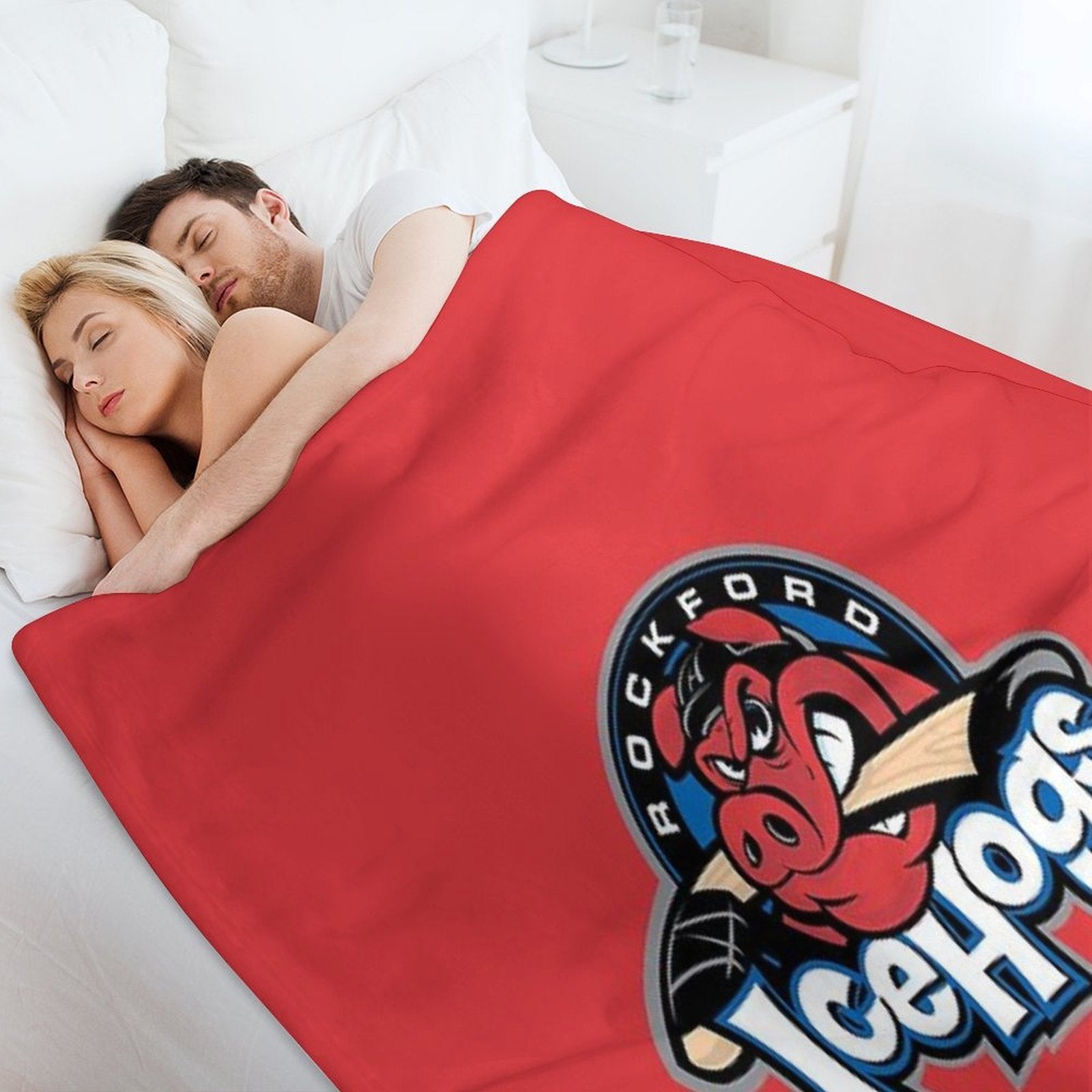 Rockford IceHogs Machine-washable Throw Blanket