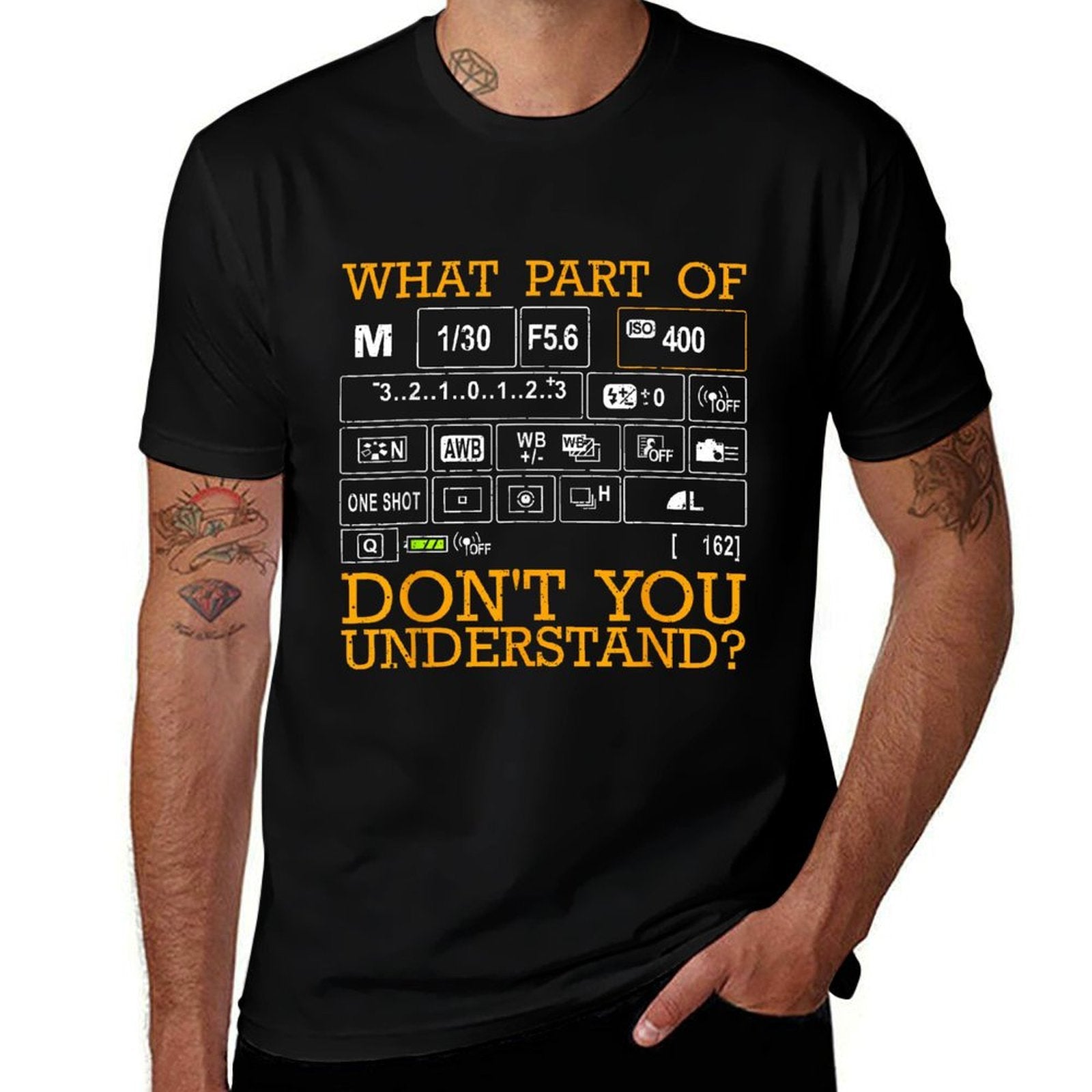 Funny Photography Design Men Women Photographer Instructors  Oversized Silhouette T-Shirt