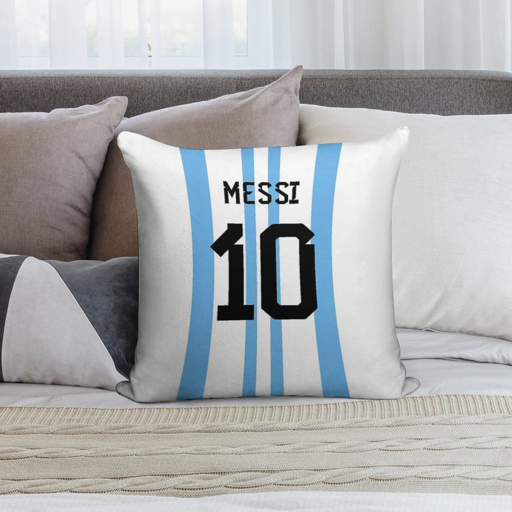 Messi 10 Soft Shrink-Resistant Throw Pillow