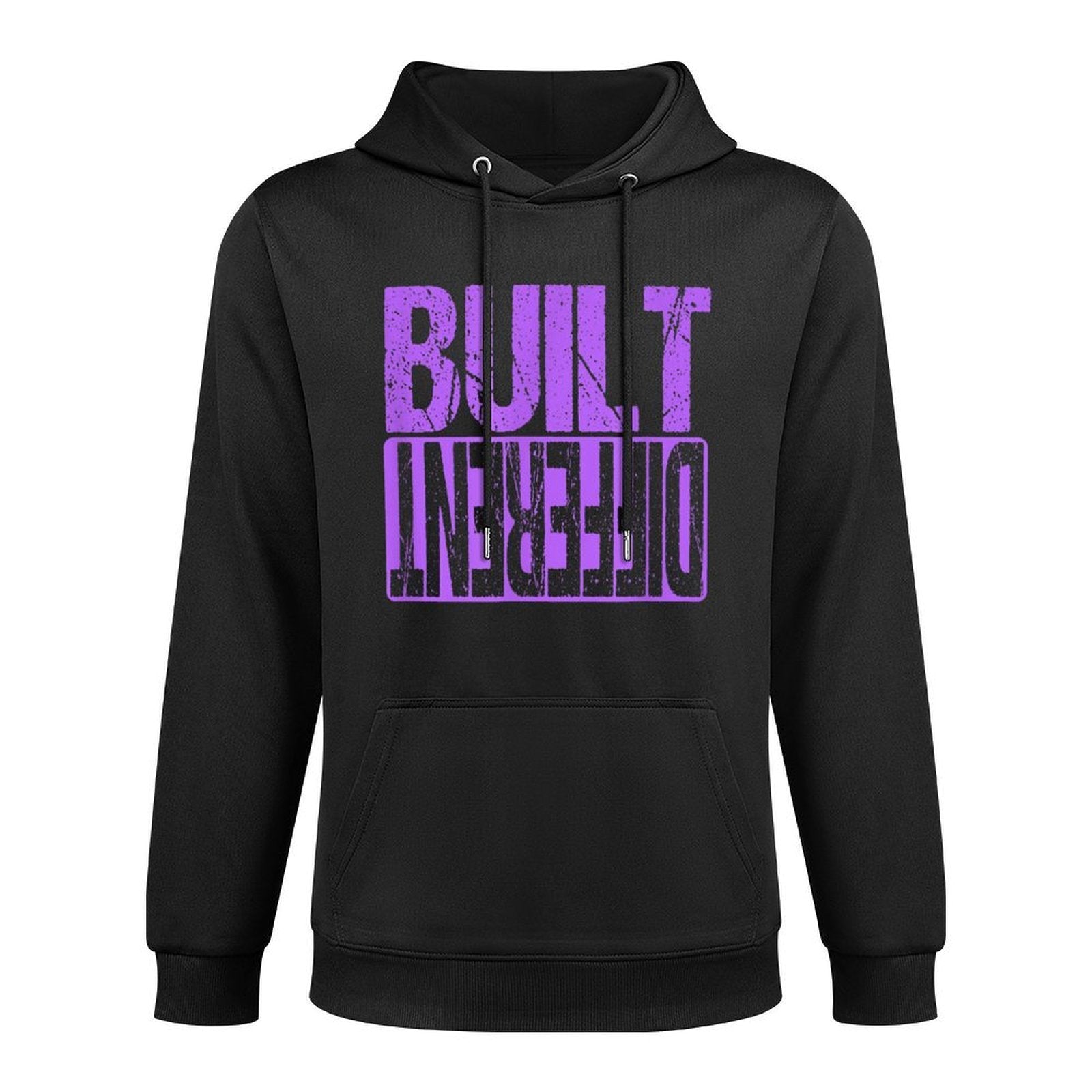 Purple Built Different Purple Color Graphic Purple All-Day Comfort Hoodie