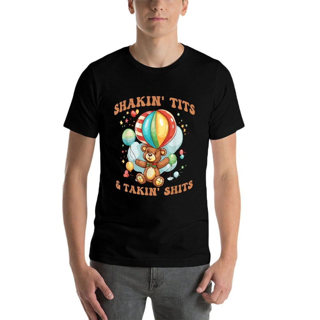 Shakin' Tits And Takin' Shits Funny Gifts For Women Men  Polyester Blend T-Shirt