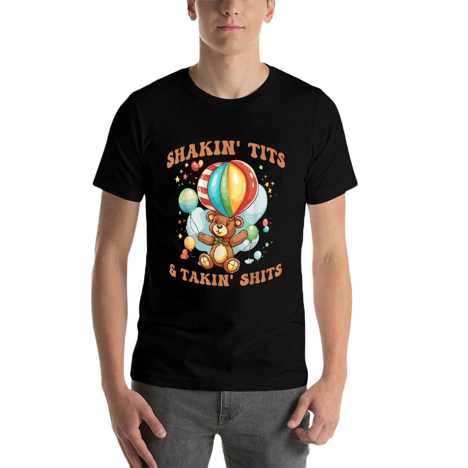 Shakin' Tits And Takin' Shits Funny Gifts For Women Men  Polyester Blend T-Shirt