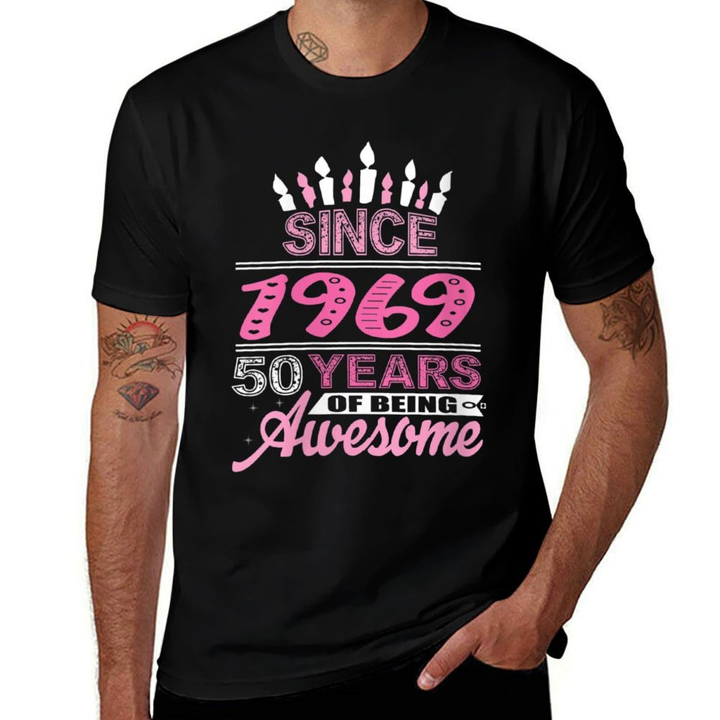 Womens Awesome Since 1969 - 50 Years Old 50th Birthday Quote Gift  Soft T-Shirt