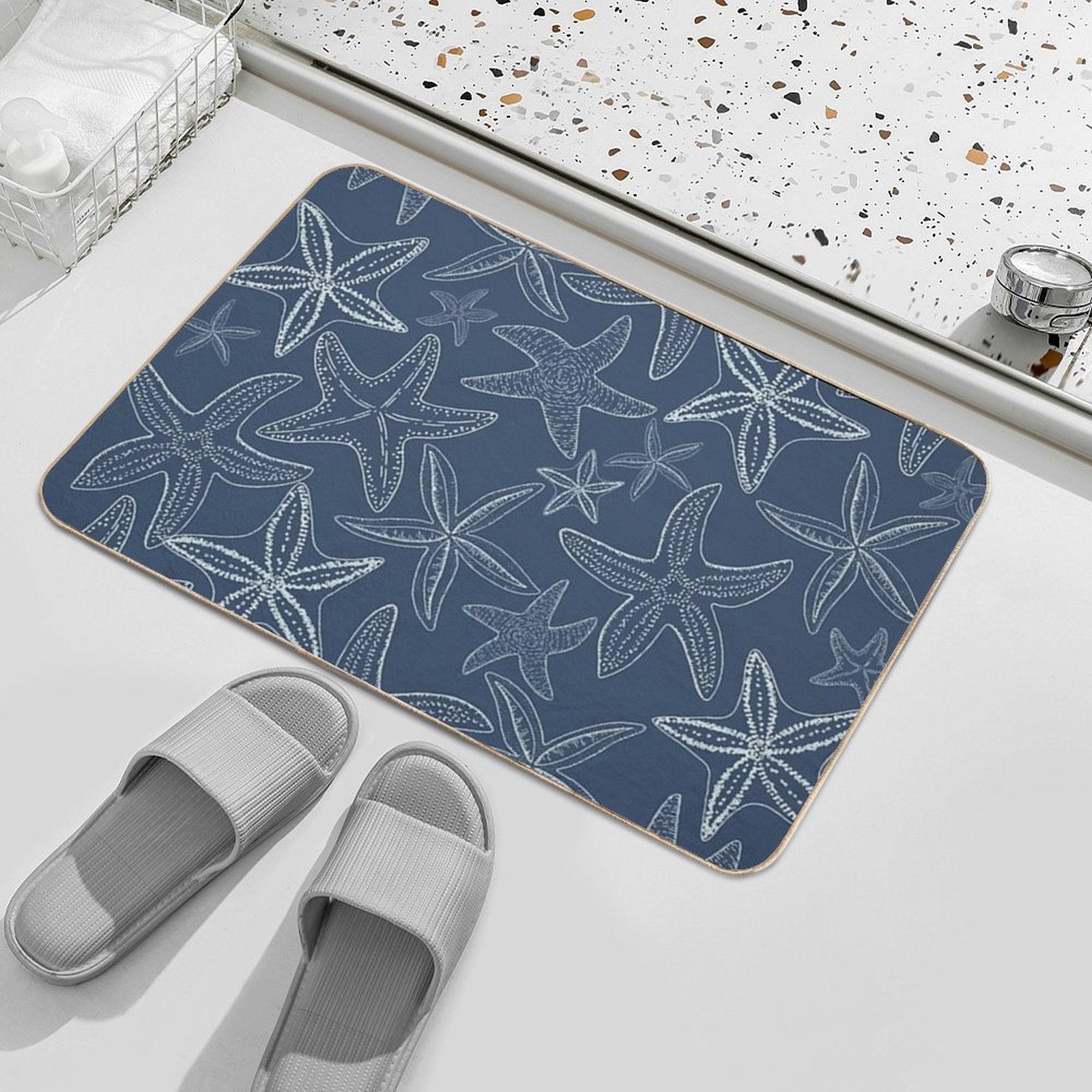 Starfish Pattern Dark Side  Versatile Bath Mat