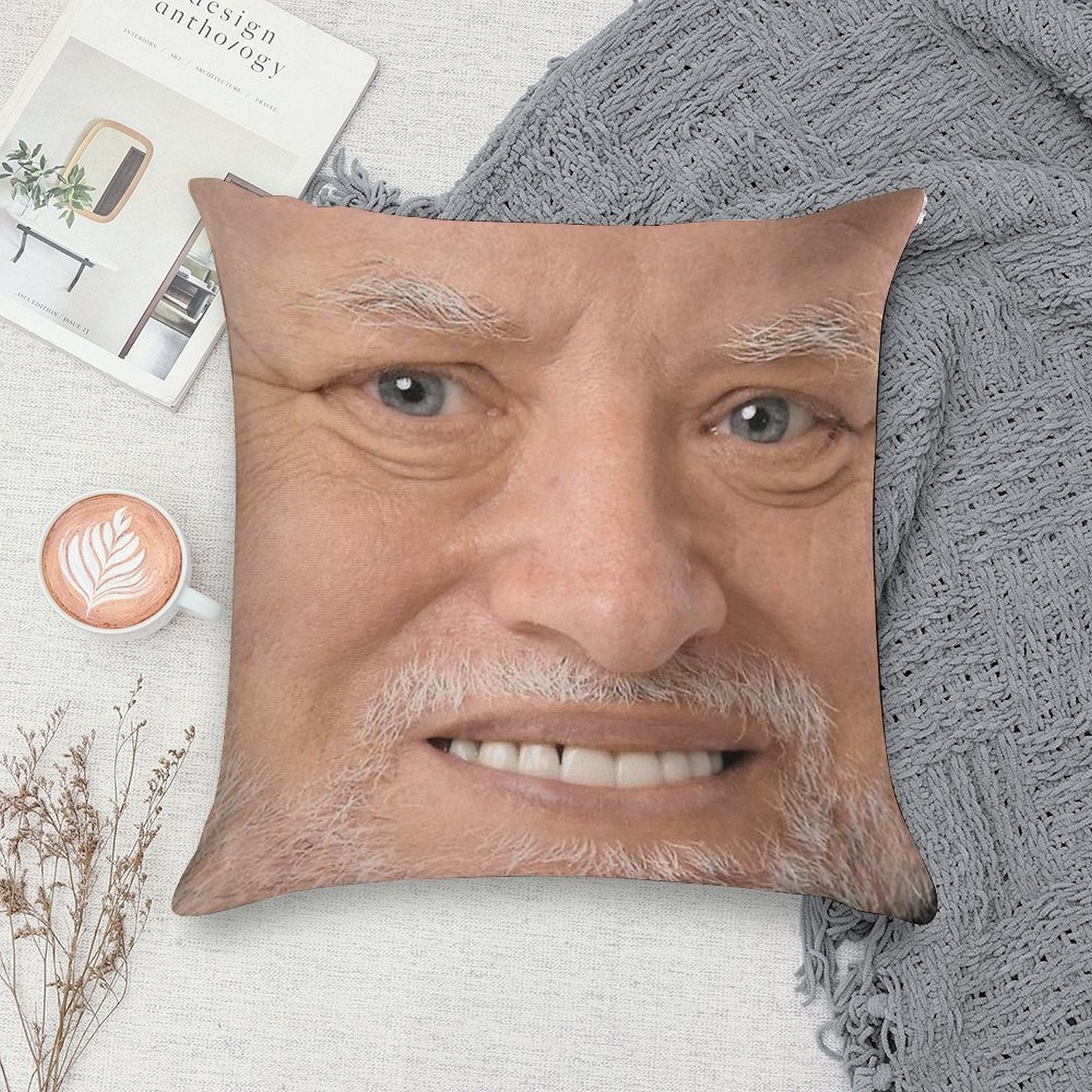 Hide The Pain Harold High Definition Soft Easy Maintenance Throw Pillow
