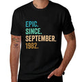 40 Years Old Epic Since September 1982 40th Birthday  High-quality Stitching T-Shirt
