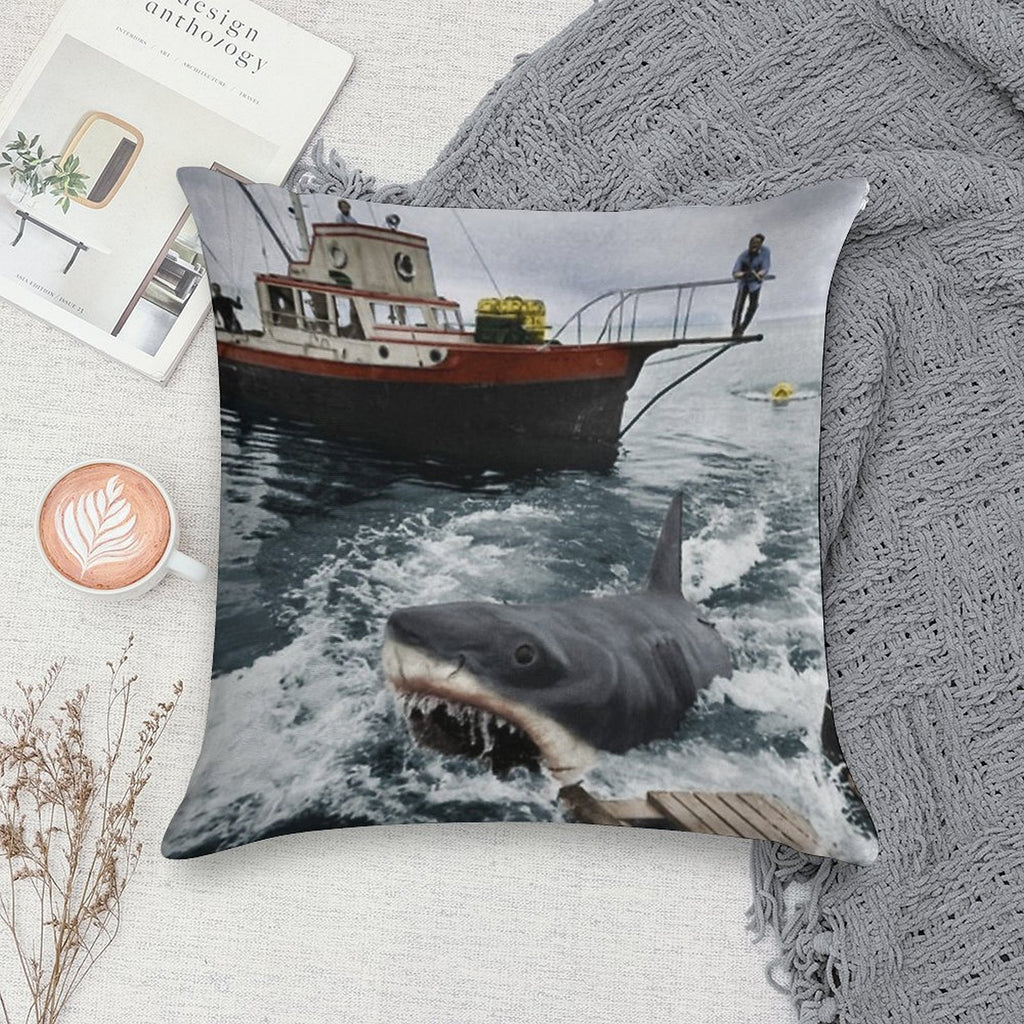 Jaws Photography Soft Decorative Cover Throw Pillow