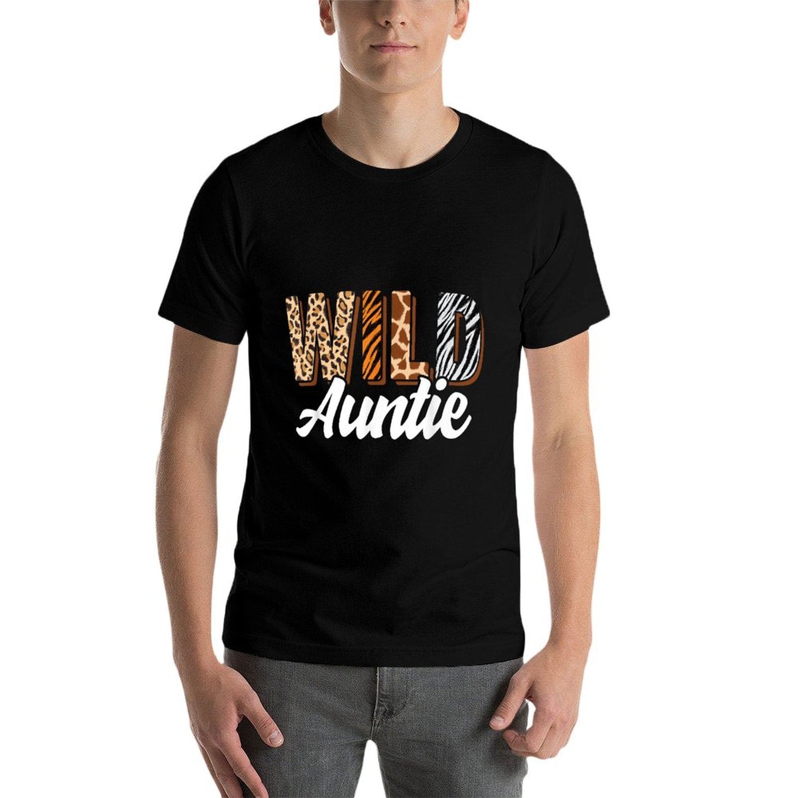 Wild Auntie Zoo Born Two Be Wild B-day Safari Jungle Animal Comfortable T-Shirt