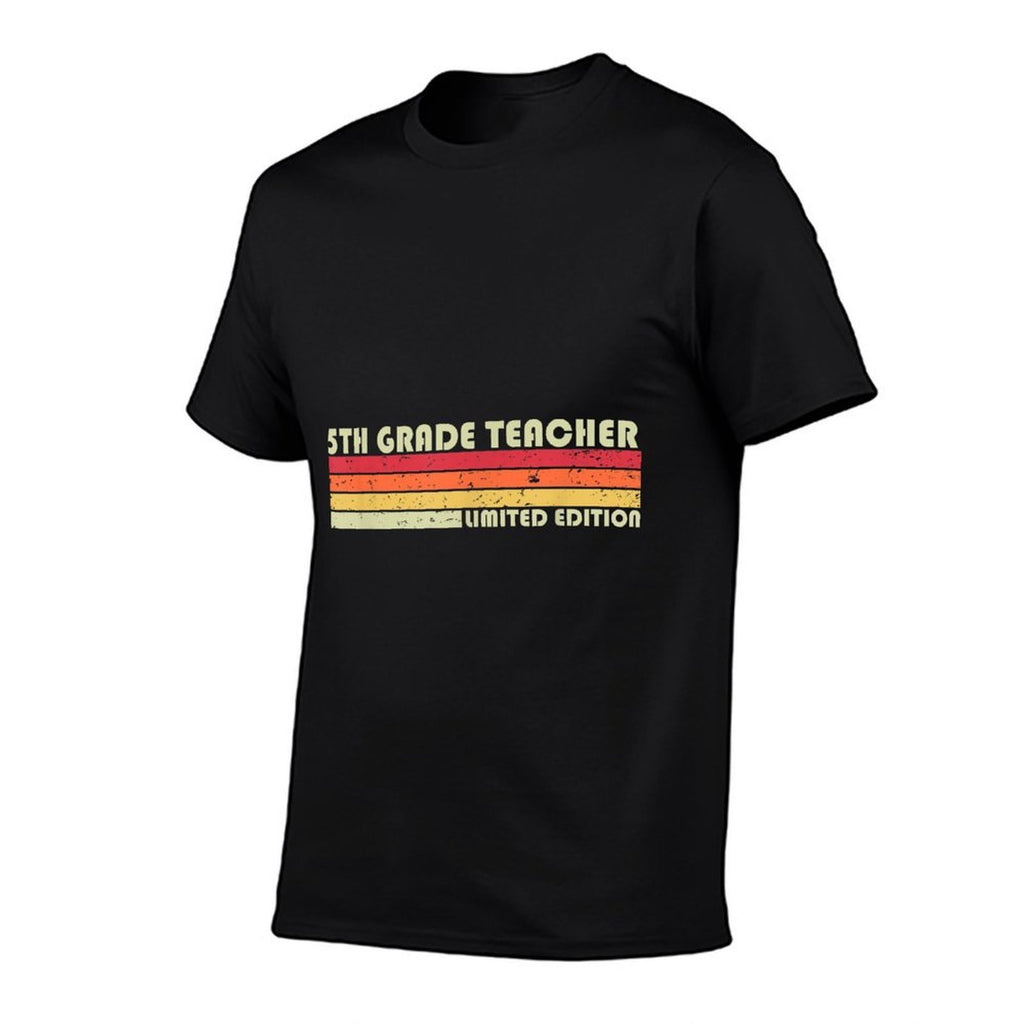 5TH GRADE TEACHER Funny Job Title Profession Birthday Worker  Oversized Silhouette T-Shirt