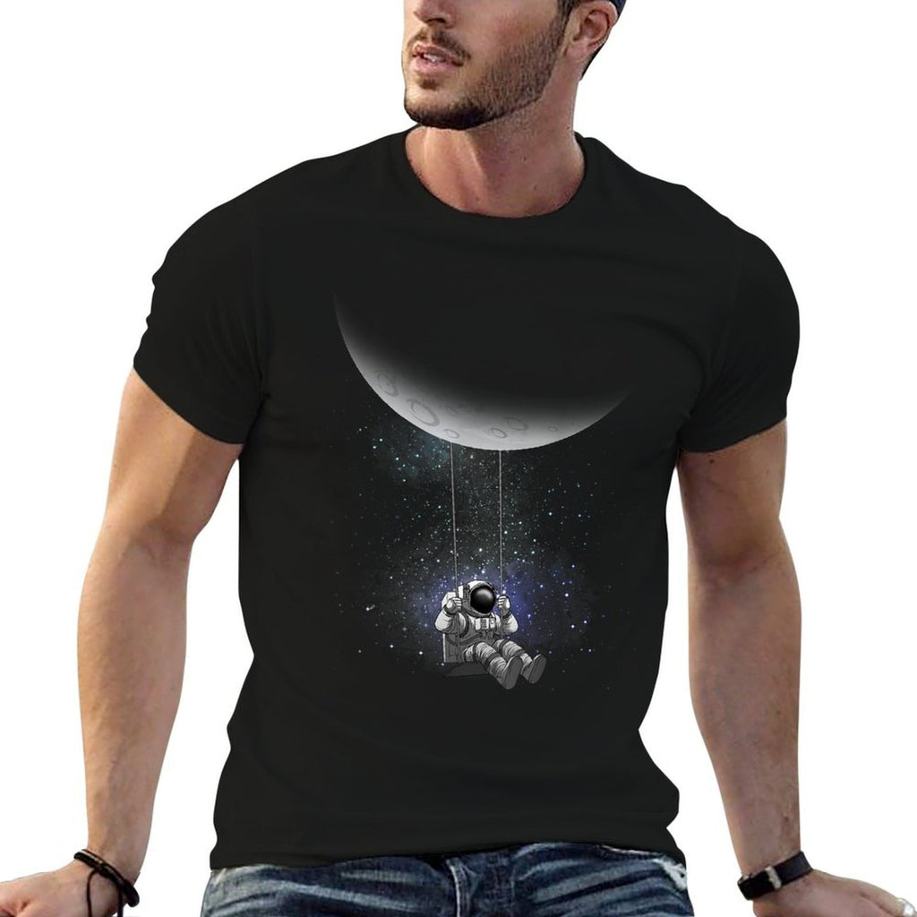 Space Themed For Men Women Outer Space Moon Galaxy Astronaut  Trendy Pattern T-Shirt
