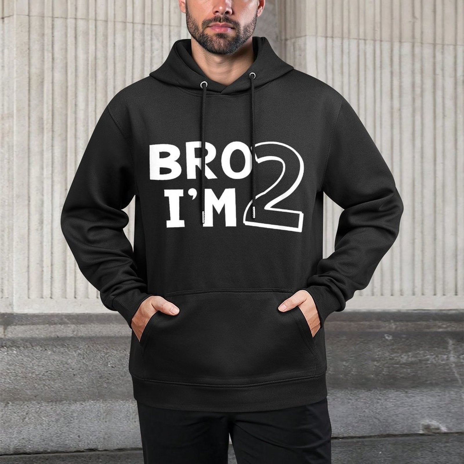 Kids 2nd Birthday Boy Bro I’m 2 Year Old Two Second Toddler Unisex Design Hoodie