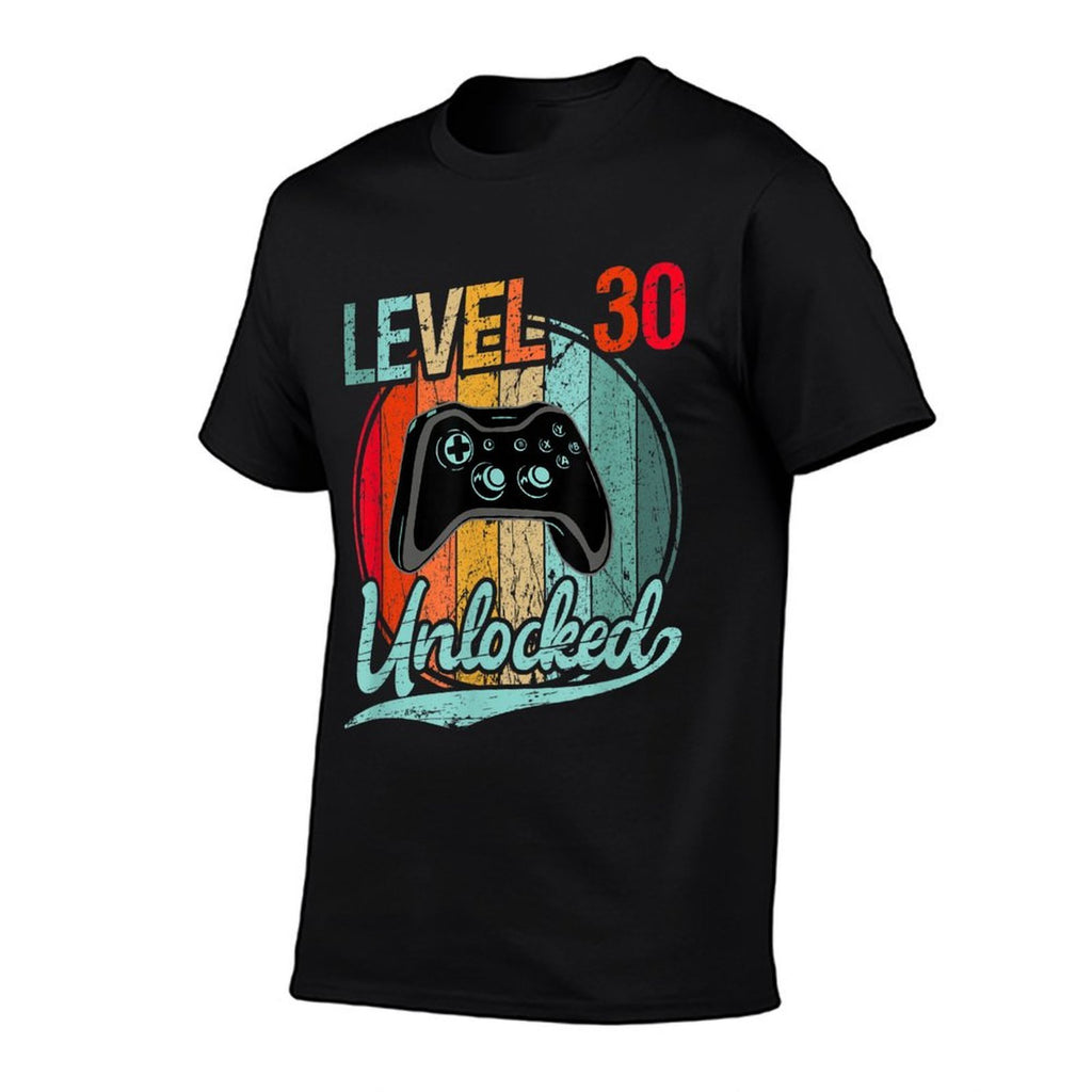 Gamer Level 30 Unlocked Controller 30th Birthday  Cotton T-Shirt