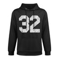 Jersey Uniform Number #32 Athletic Sports 32nd Birthday Shape Retention Hoodie