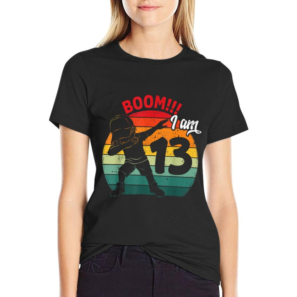 Dabbing Boy 13th Birthday Party 13 Thirteen Years Old Kids  Graphic-printed T-Shirt