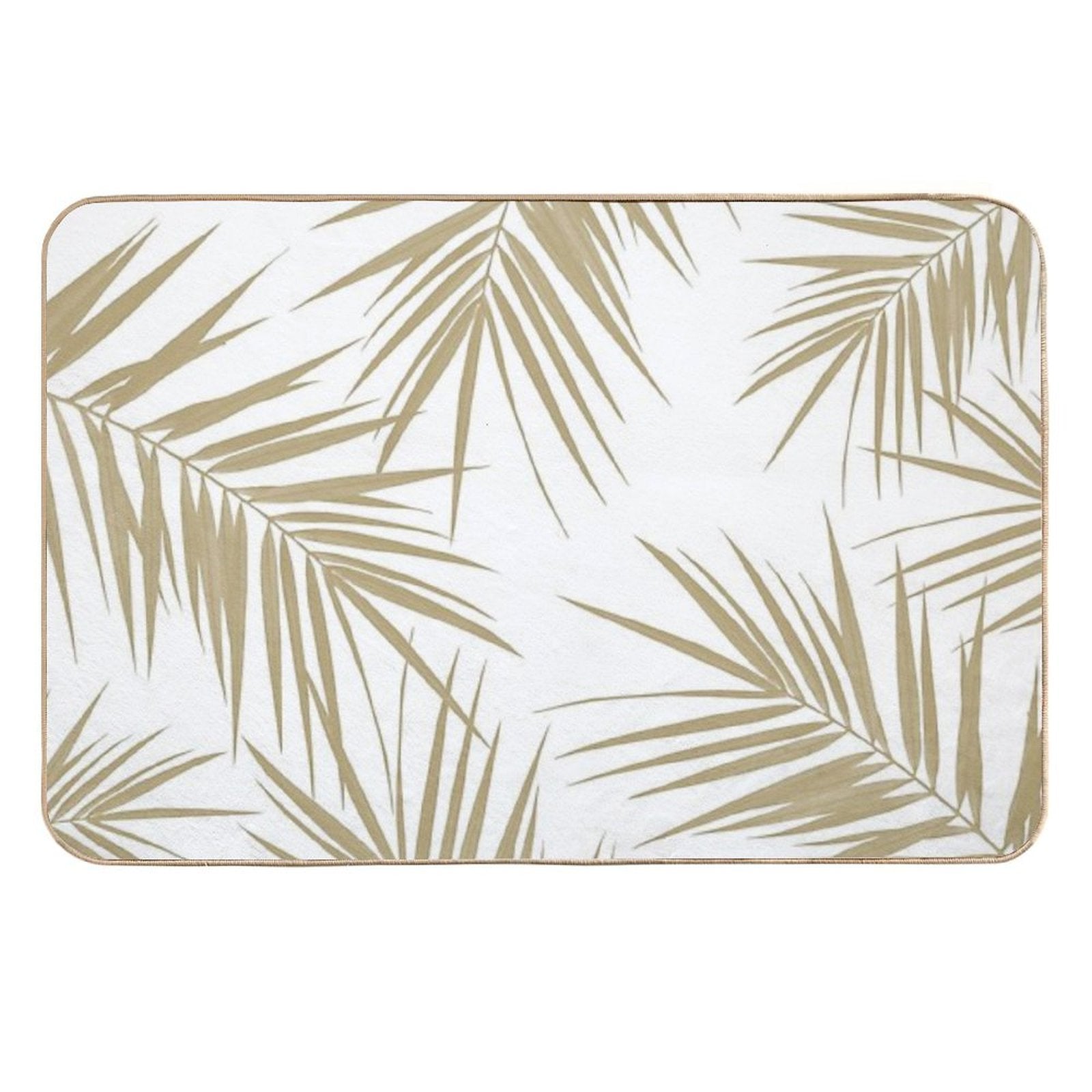 Palm Leaves Cali Finesse #2 #gold #tropical #decor #art  Eco-Friendly Bath Mat