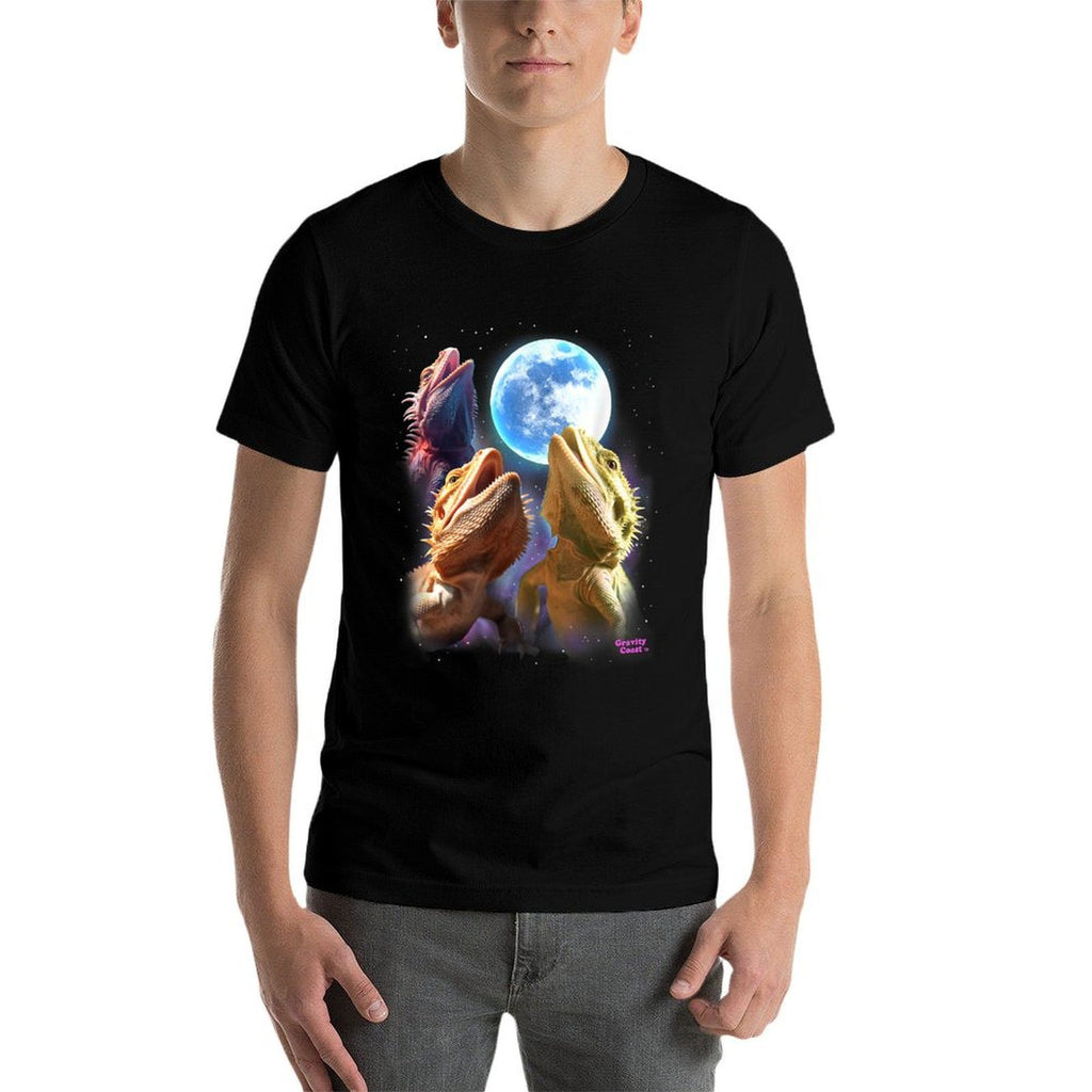 Bearded Dragons Lizards Howling at The Moon Beardies  Classic T-Shirt