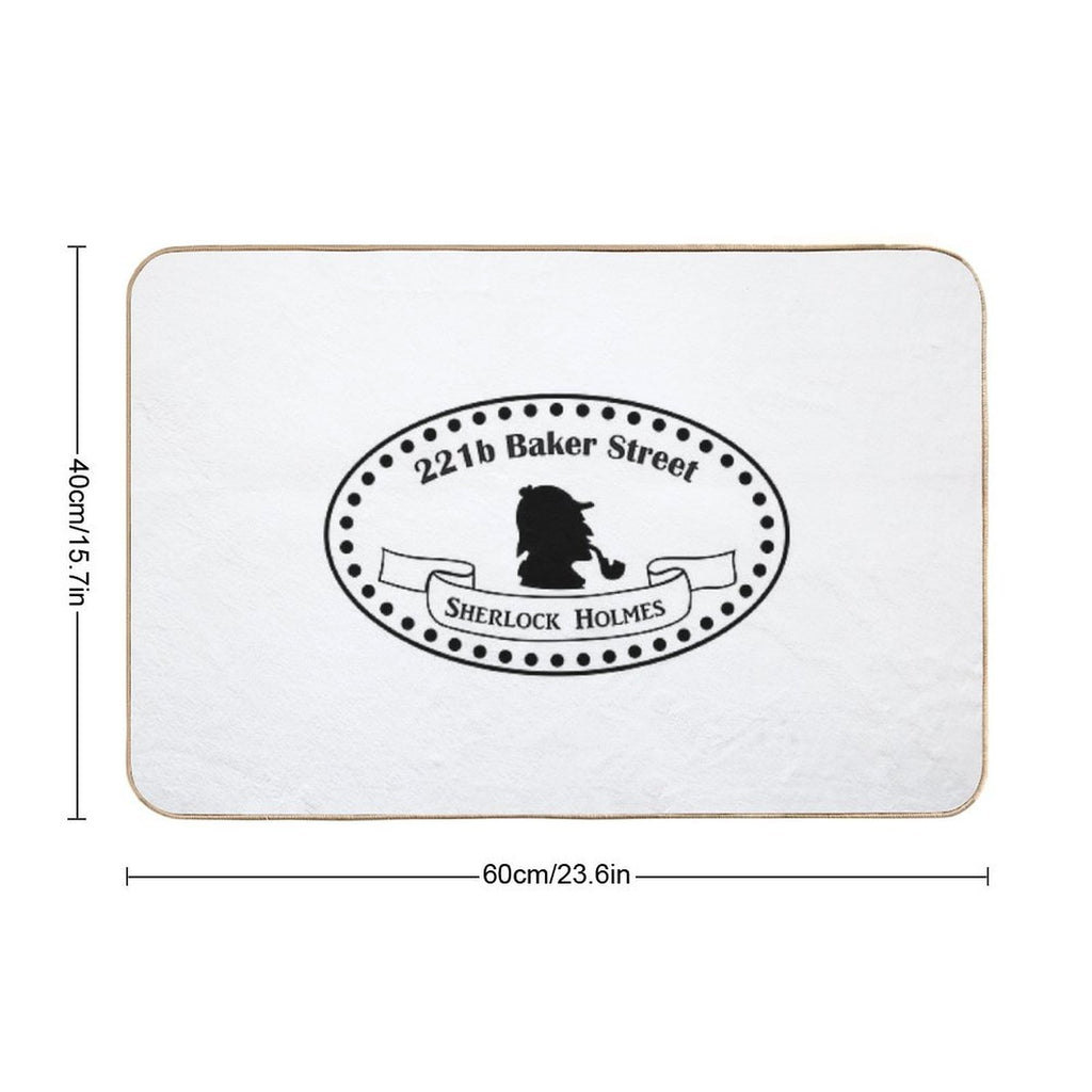 221b Baker Street Sherlock Holmes. BBC TV Show. Sherlock Design  Fade-Resistant Bath Mat